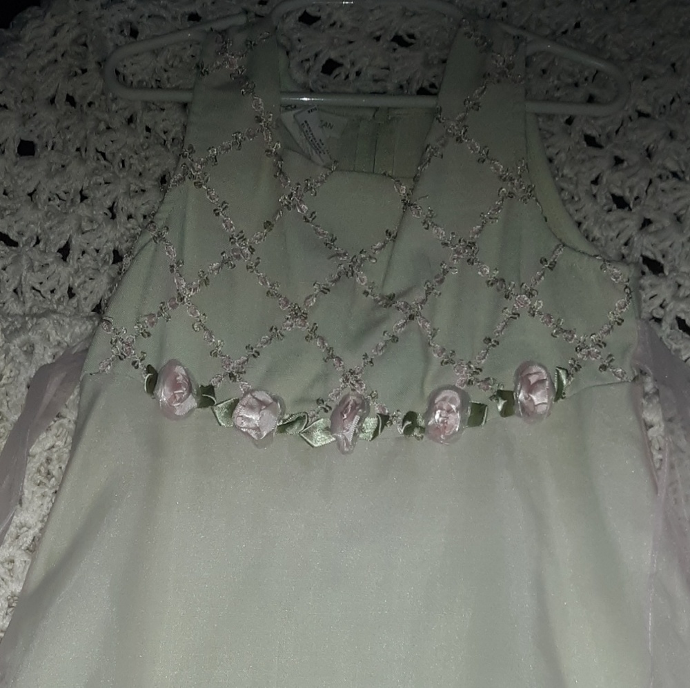 Bonnie Jean Mint Green and white